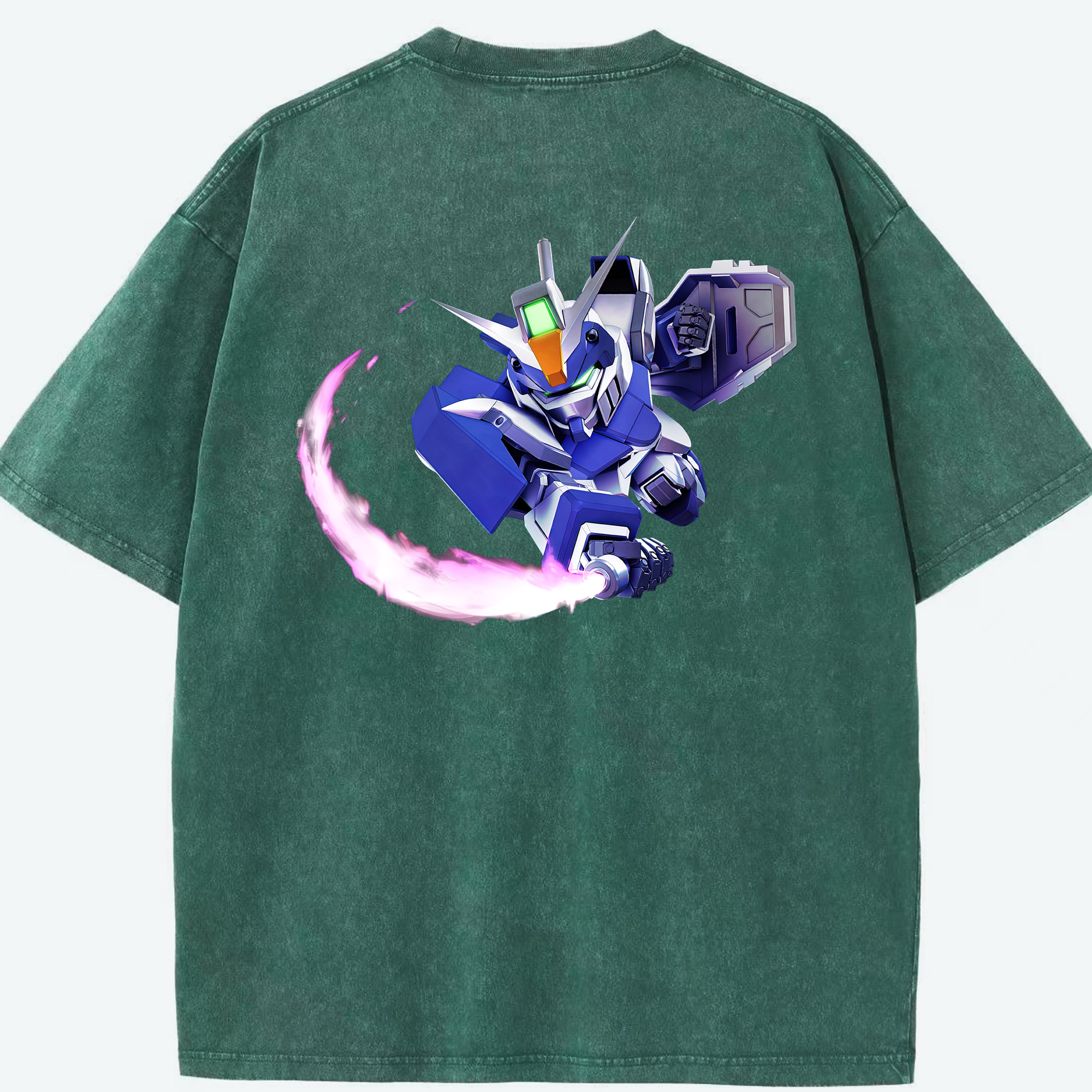 （画像用） 機動戦士ガンダム Mobile Suit Gundam 綿100% ヴィンテージ風 半袖Tシャツ（背面プリント）